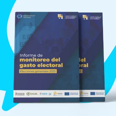 Realizamos un proceso de monitoreo del gasto electoral de eventos de campaña de las siguientes organizaciones políticas: Movimiento Revolución Ciudadana, Movimiento CREO, Partido Izquierda Democrática, Pachakutik, Movimiento Acción Democrática Nacional y Movimiento Construye.